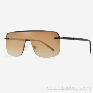 Square Shield Herren-Sonnenbrille aus Metall